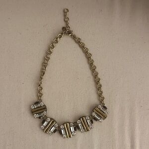 J. Crew Gold and Brown Statement Necklace